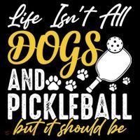 Funny Pickleball Player & Dogs Gift  Mousepad thumb 1