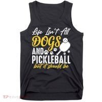 Funny Pickleball Player & Dogs Gift  Tank Top thumb 0