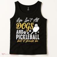 Funny Pickleball Player & Dogs Gift  Tank Top thumb 2