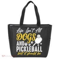 Funny Pickleball Player & Dogs Gift  Tote Bag thumb 0