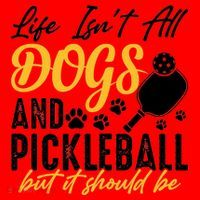 Funny Pickleball Player & Dogs Gift  Santa Hat thumb 1
