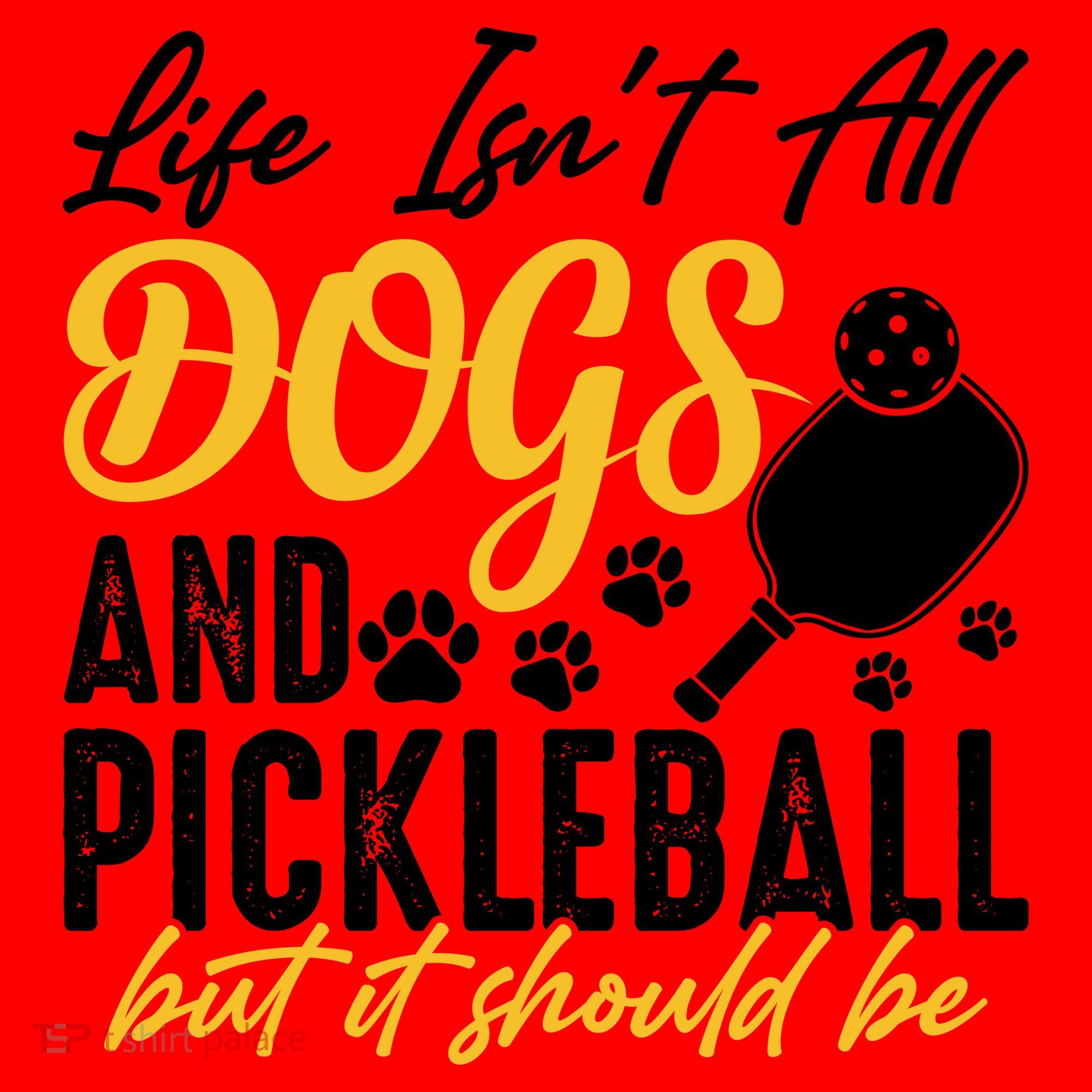 Funny Pickleball Player & Dogs Gift  Santa Hat