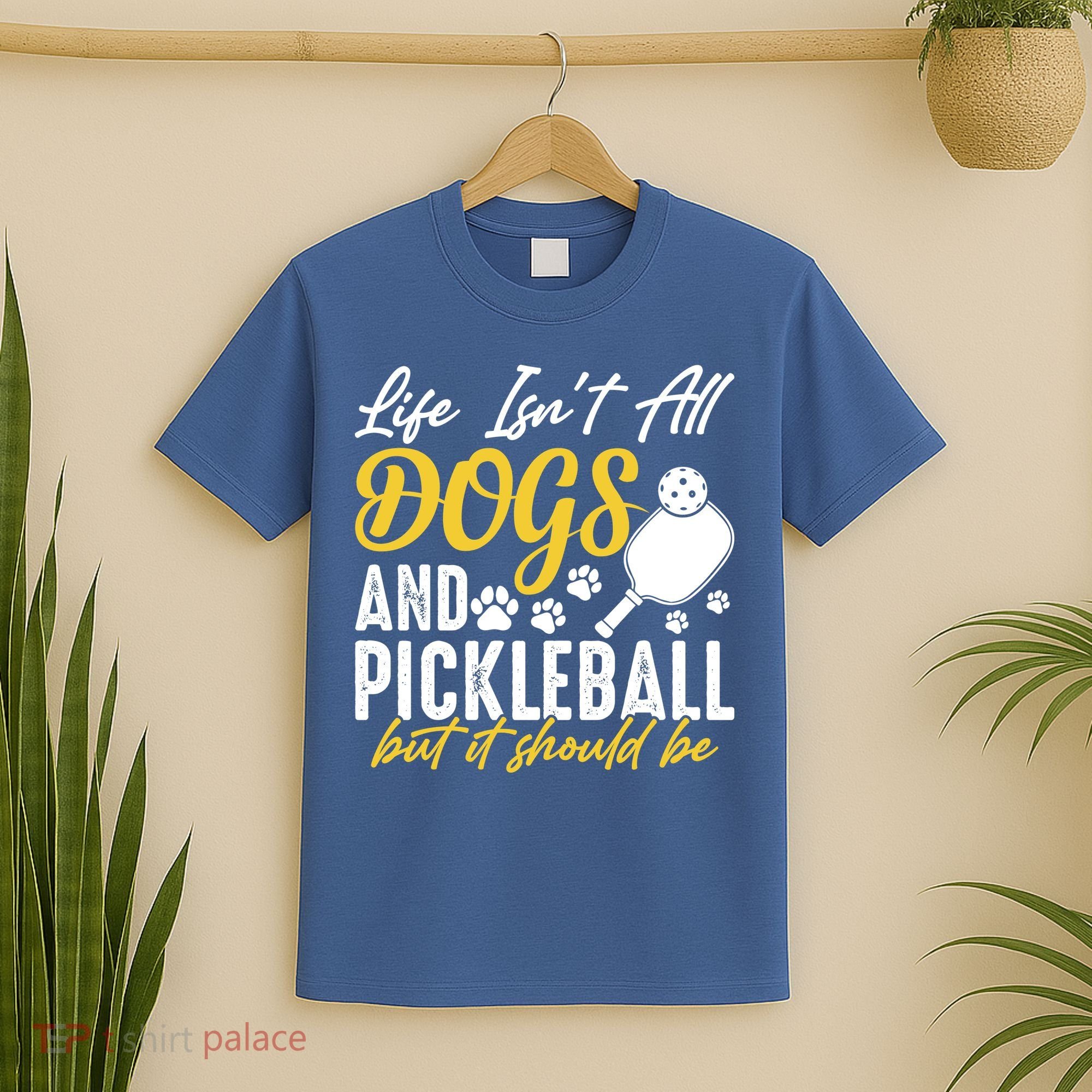 Funny Pickleball Player & Dogs Gift  T-Shirt
