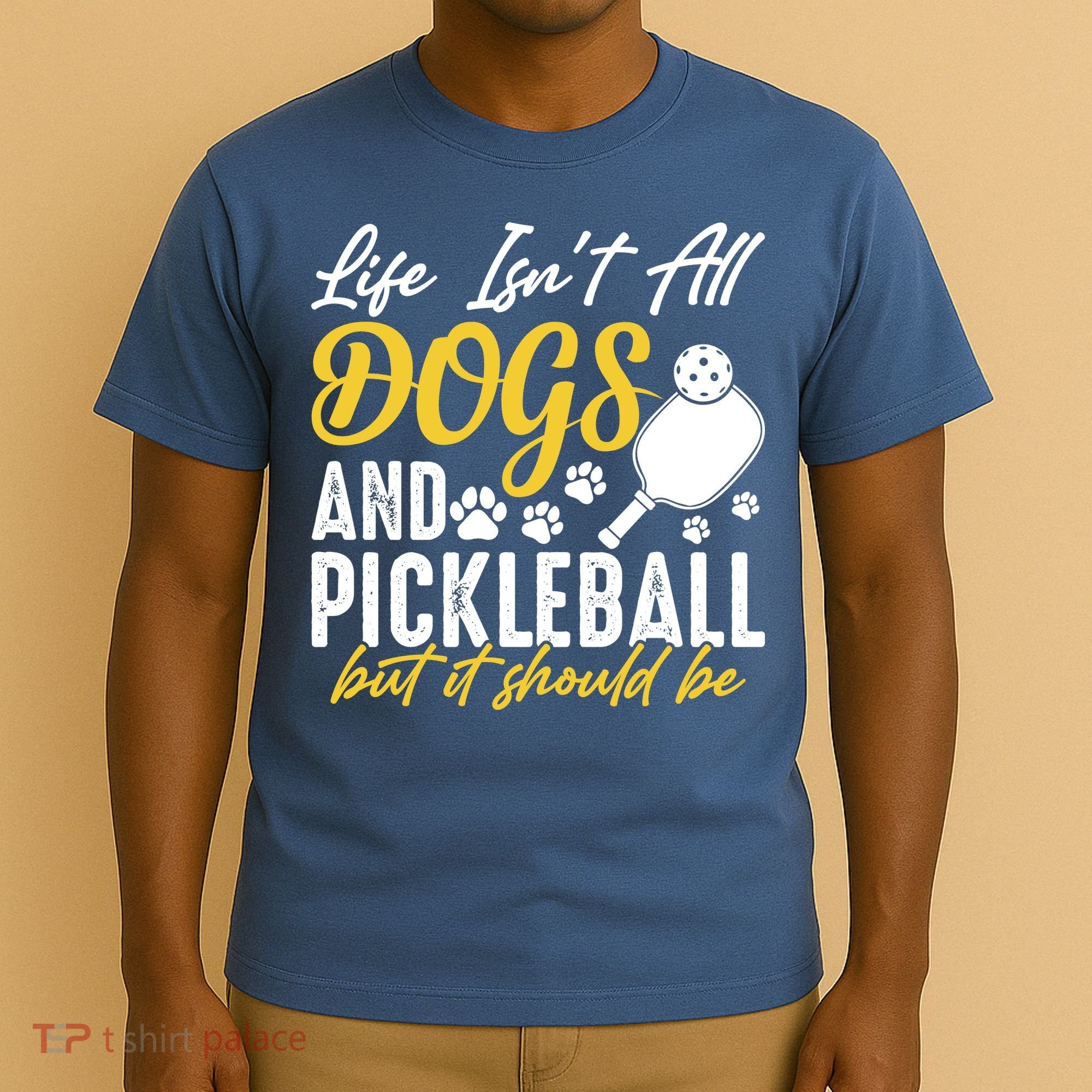 Funny Pickleball Player & Dogs Gift  T-Shirt