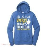 Funny Pickleball Player & Dogs Gift  Women's Hoodie thumb 0
