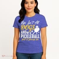 Funny Pickleball Player & Dogs Gift  Women's T-Shirt thumb 4
