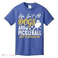 Funny Pickleball Player & Dogs Gift  Kids T-Shirt thumb 0