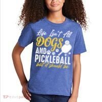 Funny Pickleball Player & Dogs Gift  Kids T-Shirt thumb 2