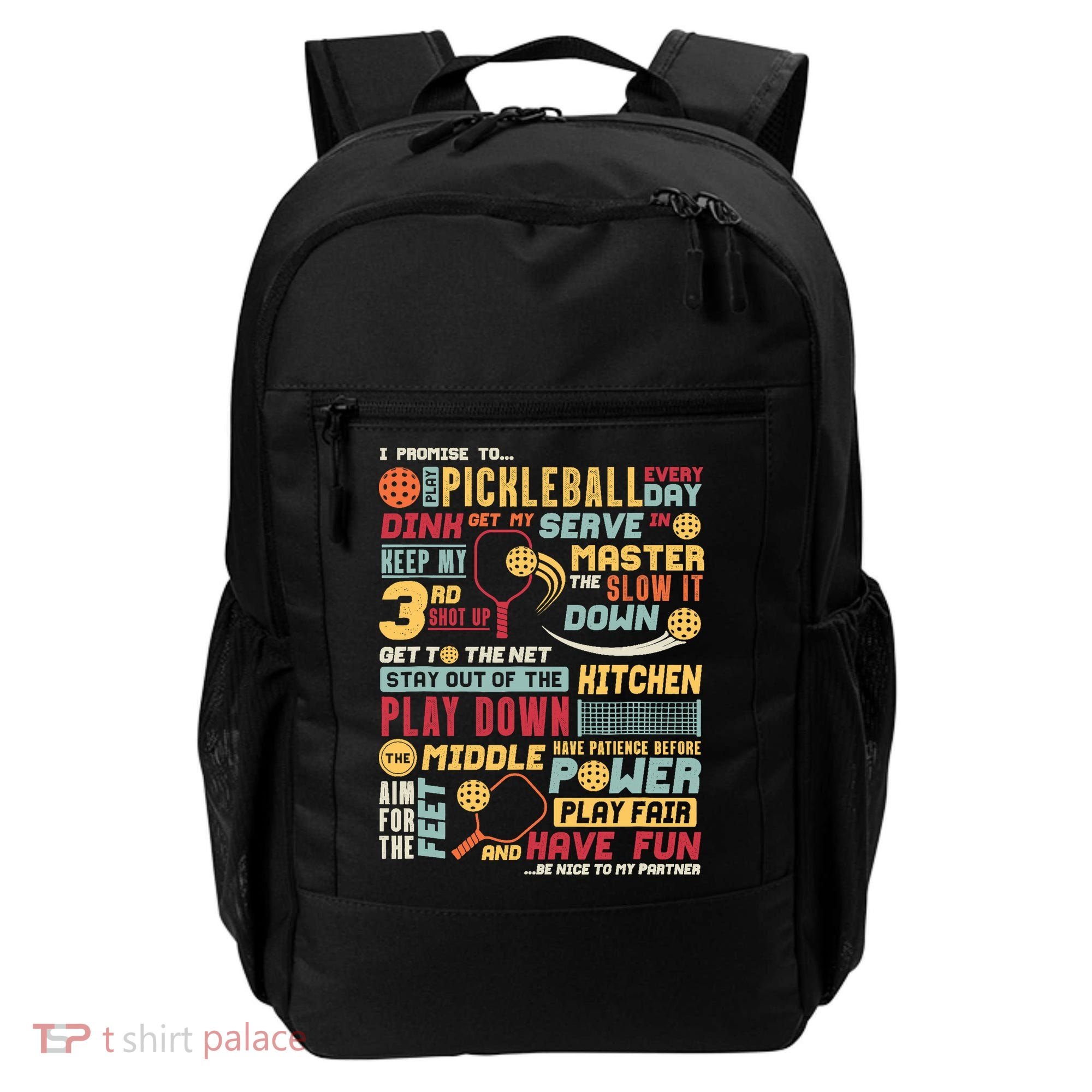 Funny Pickleball Pledge Pickleball Player Coach Backpack