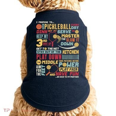 Funny Pickleball Pledge Pickleball Player Coach Doggie Tank