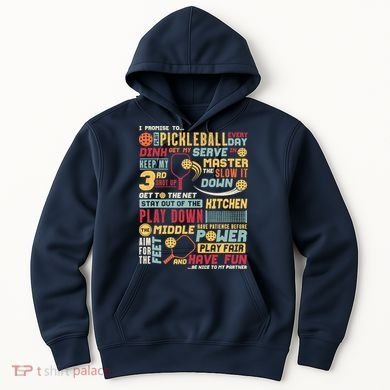 Funny Pickleball Pledge Pickleball Player Coach Hoodie