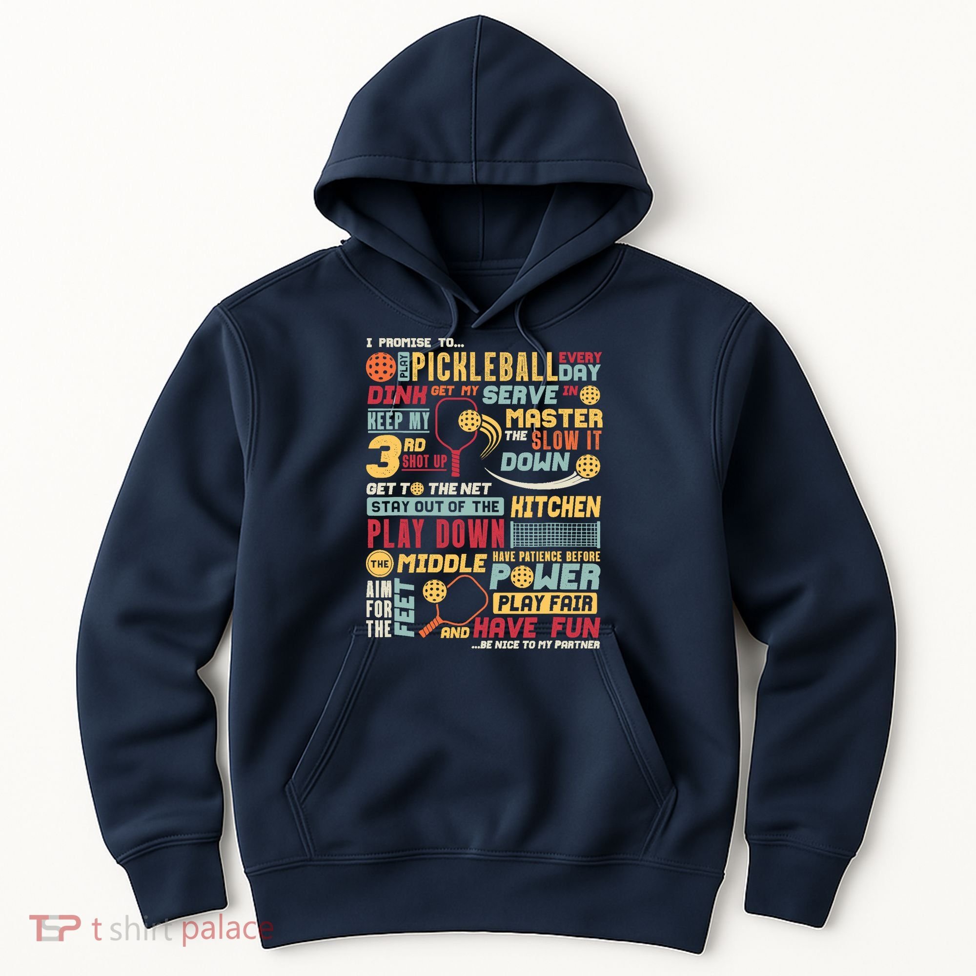 Funny Pickleball Pledge Pickleball Player Coach Hoodie
