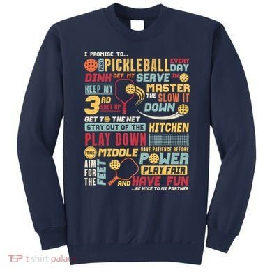Funny Pickleball Pledge Pickleball Player Coach Sweatshirt