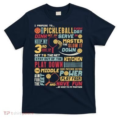 Funny Pickleball Pledge Pickleball Player Coach T-Shirt