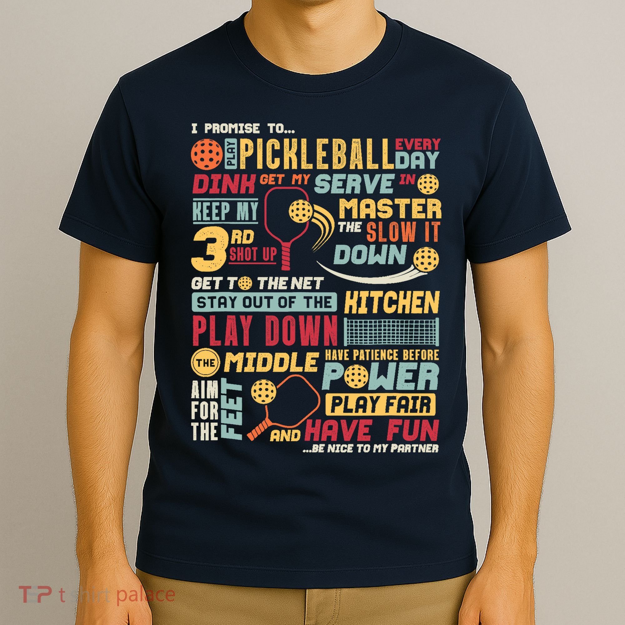 Funny Pickleball Pledge Pickleball Player Coach T-Shirt