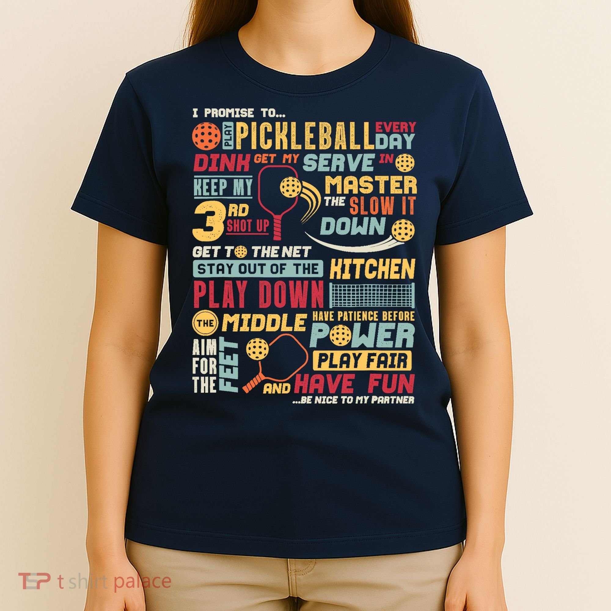 Funny Pickleball Pledge Pickleball Player Coach T-Shirt