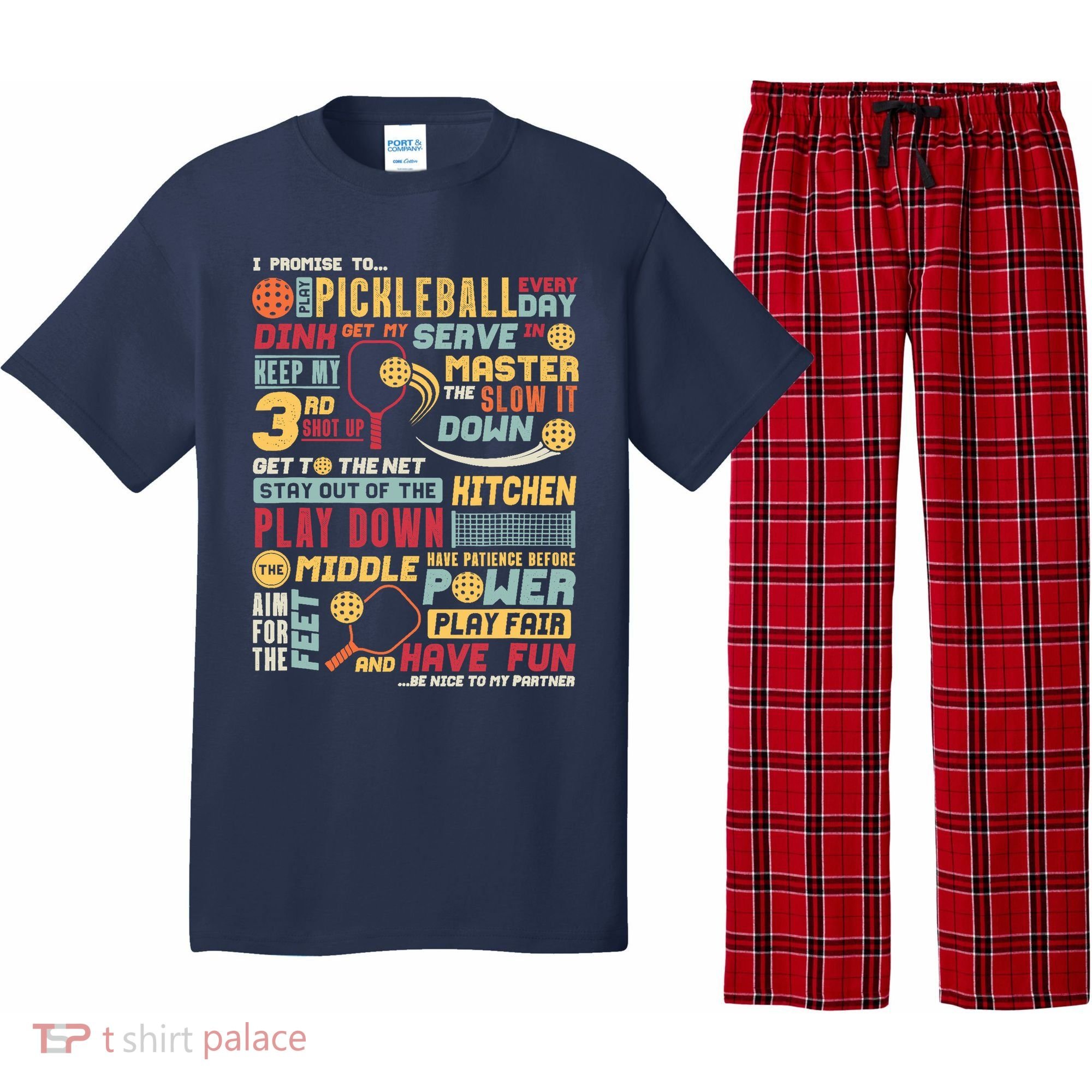 Funny Pickleball Pledge Pickleball Player Coach Pajama Set