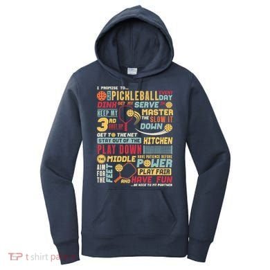Funny Pickleball Pledge Pickleball Player Coach Women's Hoodie