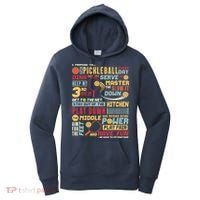 Funny Pickleball Pledge Pickleball Player Coach Women's Hoodie thumb 0