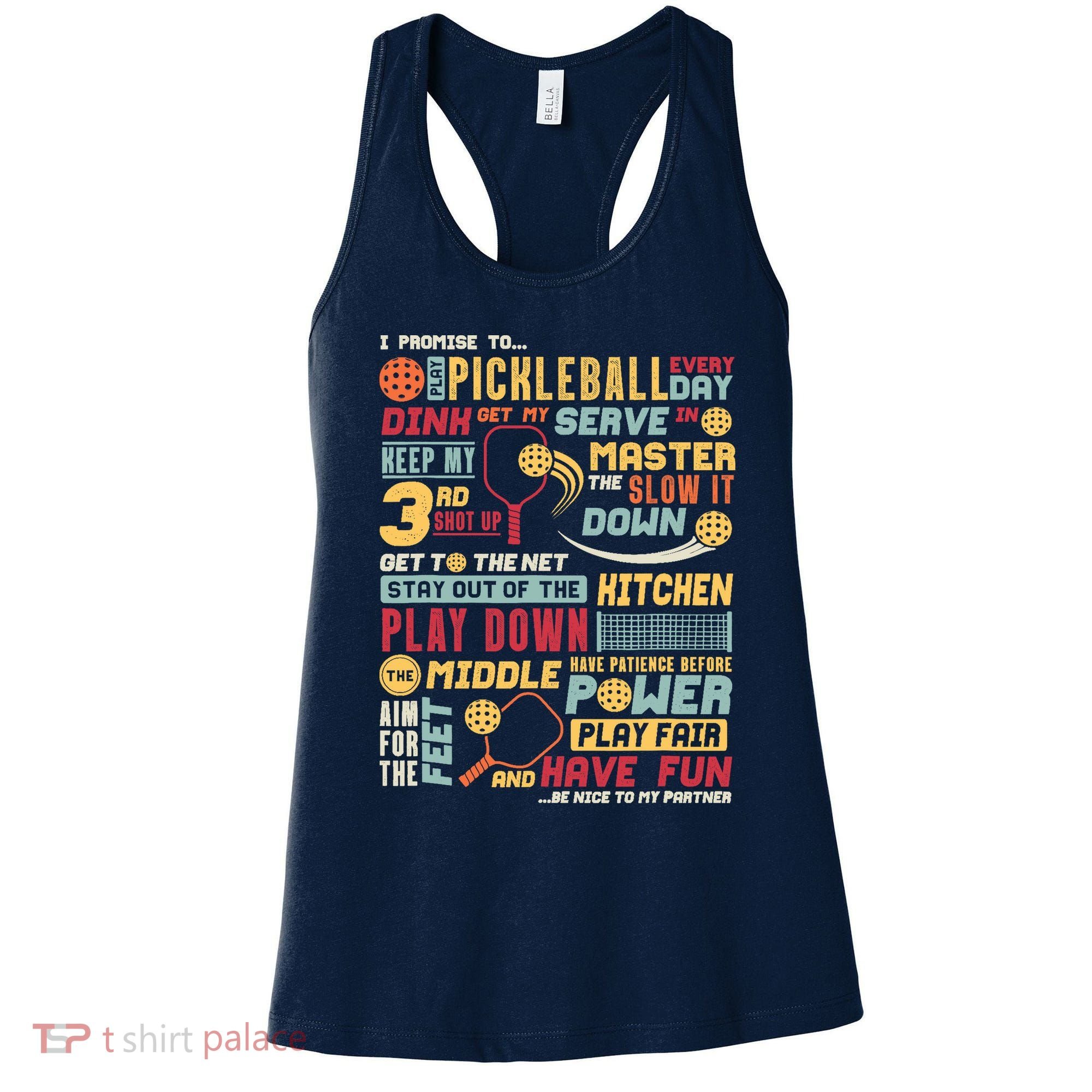 Funny Pickleball Pledge Pickleball Player Coach Women's Tank Top