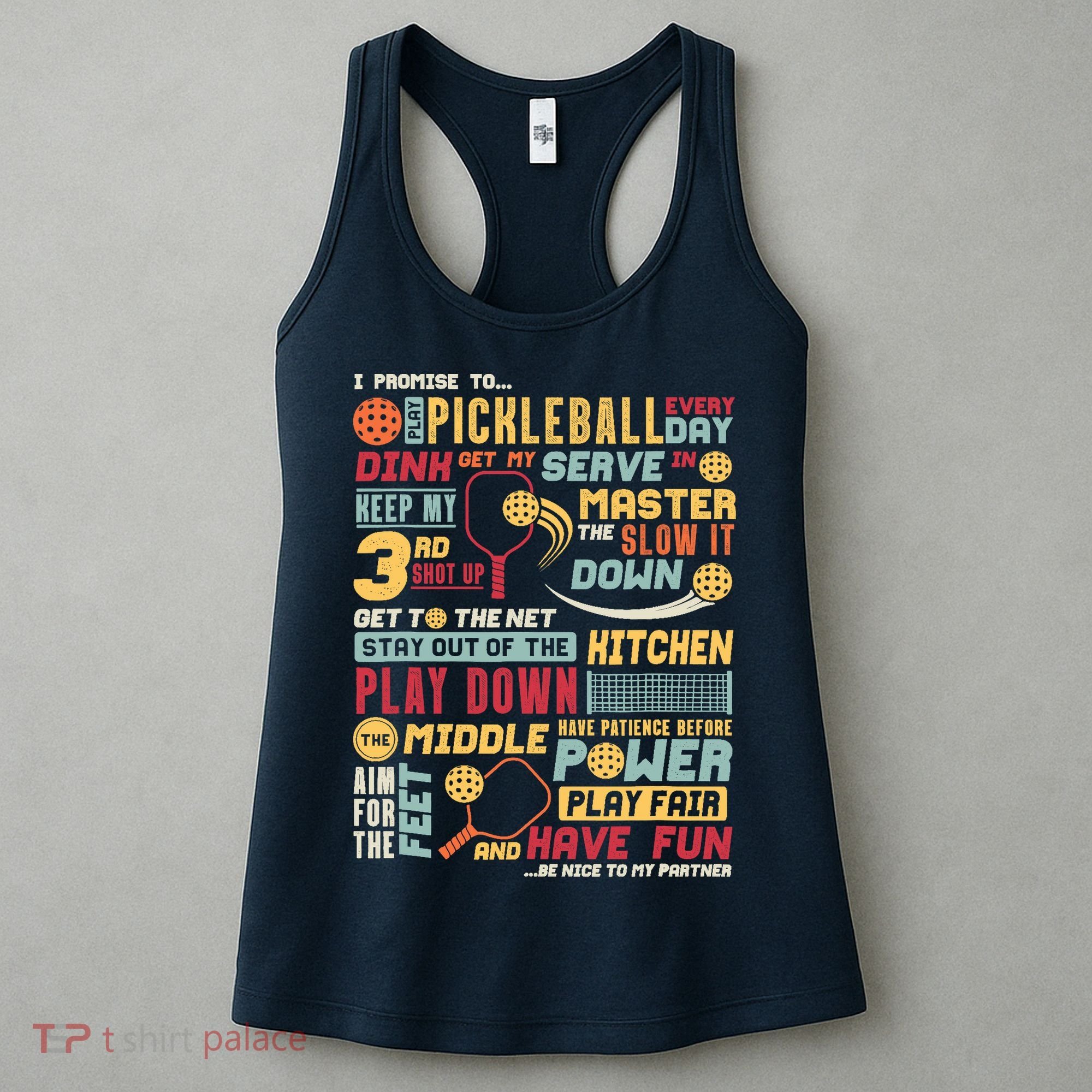 Funny Pickleball Pledge Pickleball Player Coach Women's Tank Top