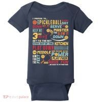 Funny Pickleball Pledge Pickleball Player Coach Baby Bodysuit thumb 0