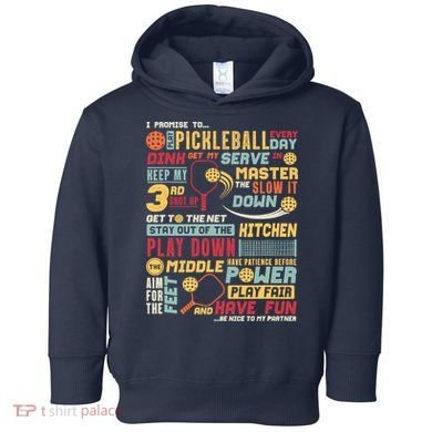 Funny Pickleball Pledge Pickleball Player Coach Toddler Hoodie