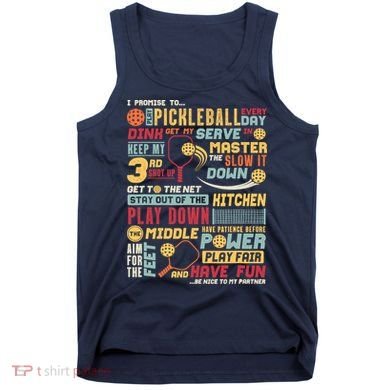 Funny Pickleball Pledge Pickleball Player Coach Tank Top