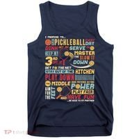 Funny Pickleball Pledge Pickleball Player Coach Tank Top thumb 0