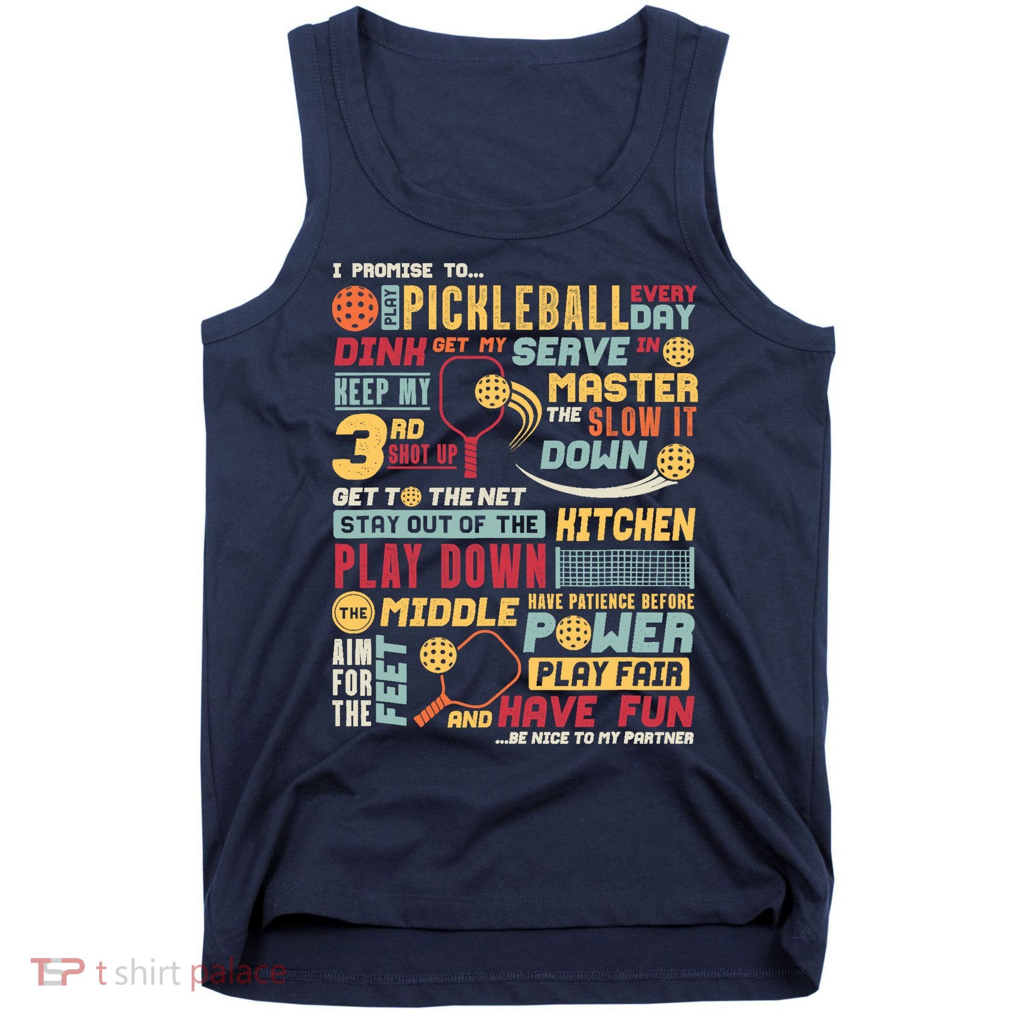 Funny Pickleball Pledge Pickleball Player Coach Tank Top