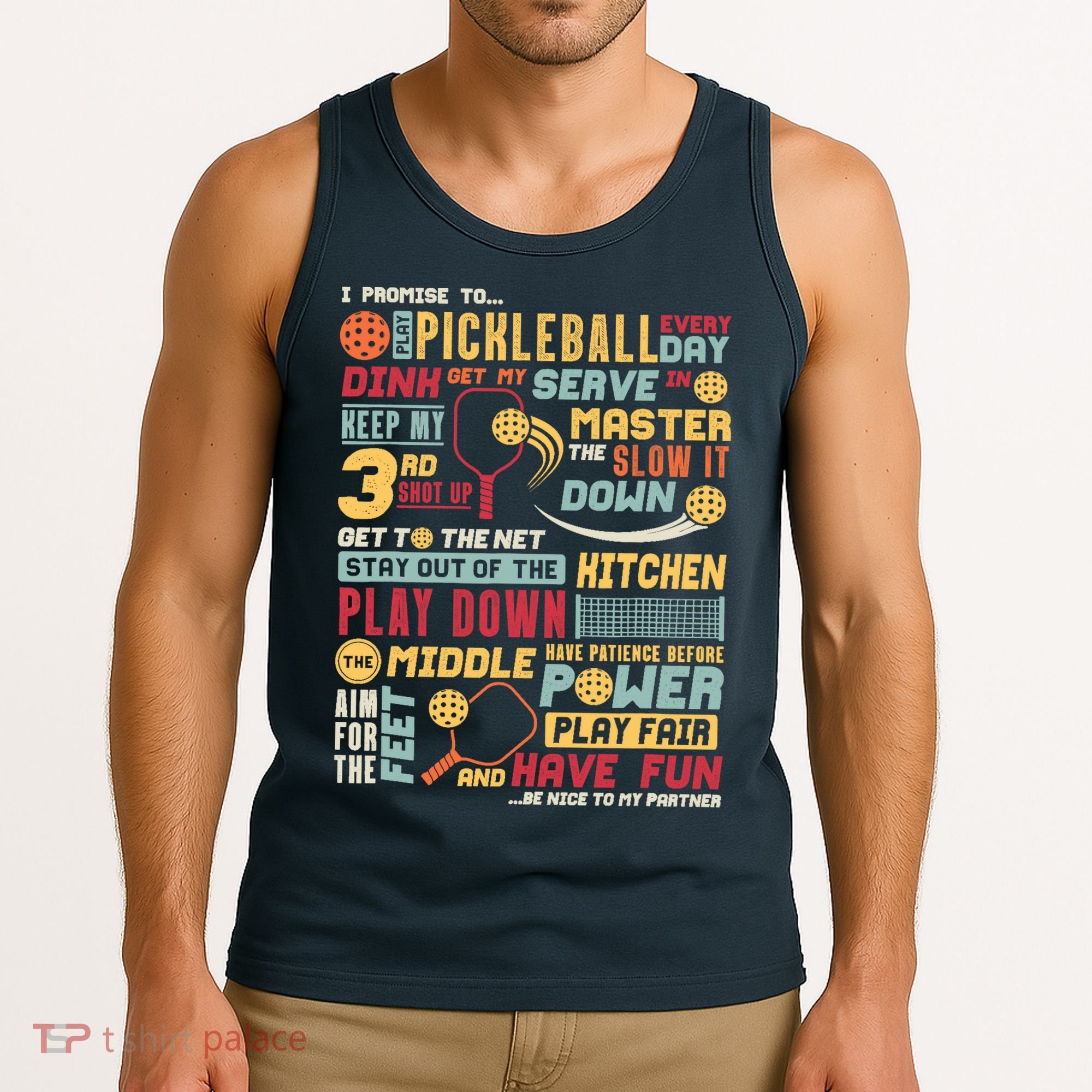 Funny Pickleball Pledge Pickleball Player Coach Tank Top