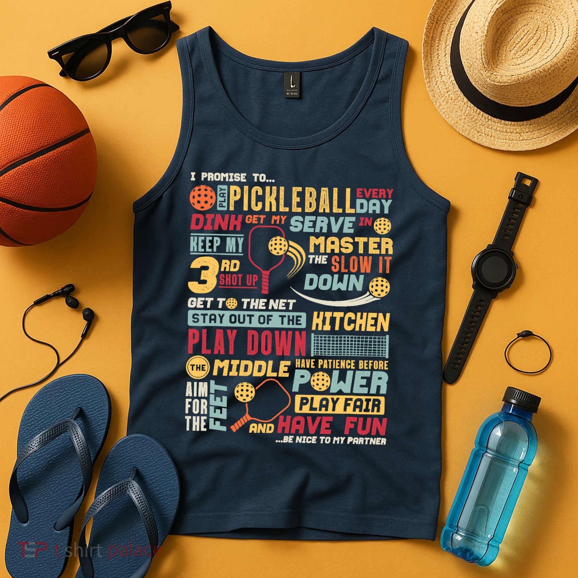 Funny Pickleball Pledge Pickleball Player Coach Tank Top