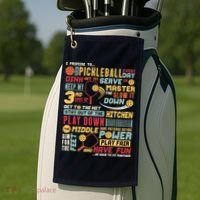 Funny Pickleball Pledge Pickleball Player Coach Golf Towel thumb 2