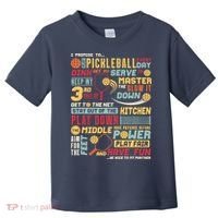Funny Pickleball Pledge Pickleball Player Coach Toddler T-Shirt thumb 0