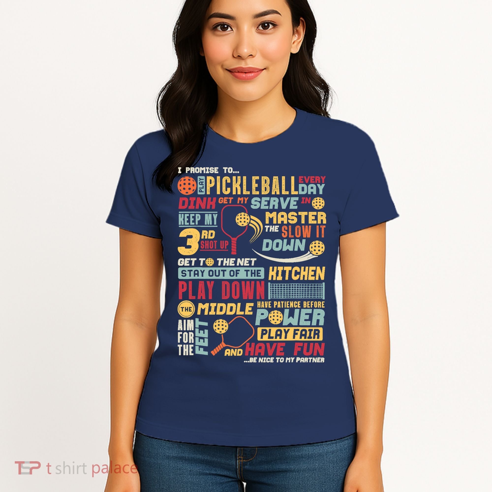 Funny Pickleball Pledge Pickleball Player Coach Women's T-Shirt