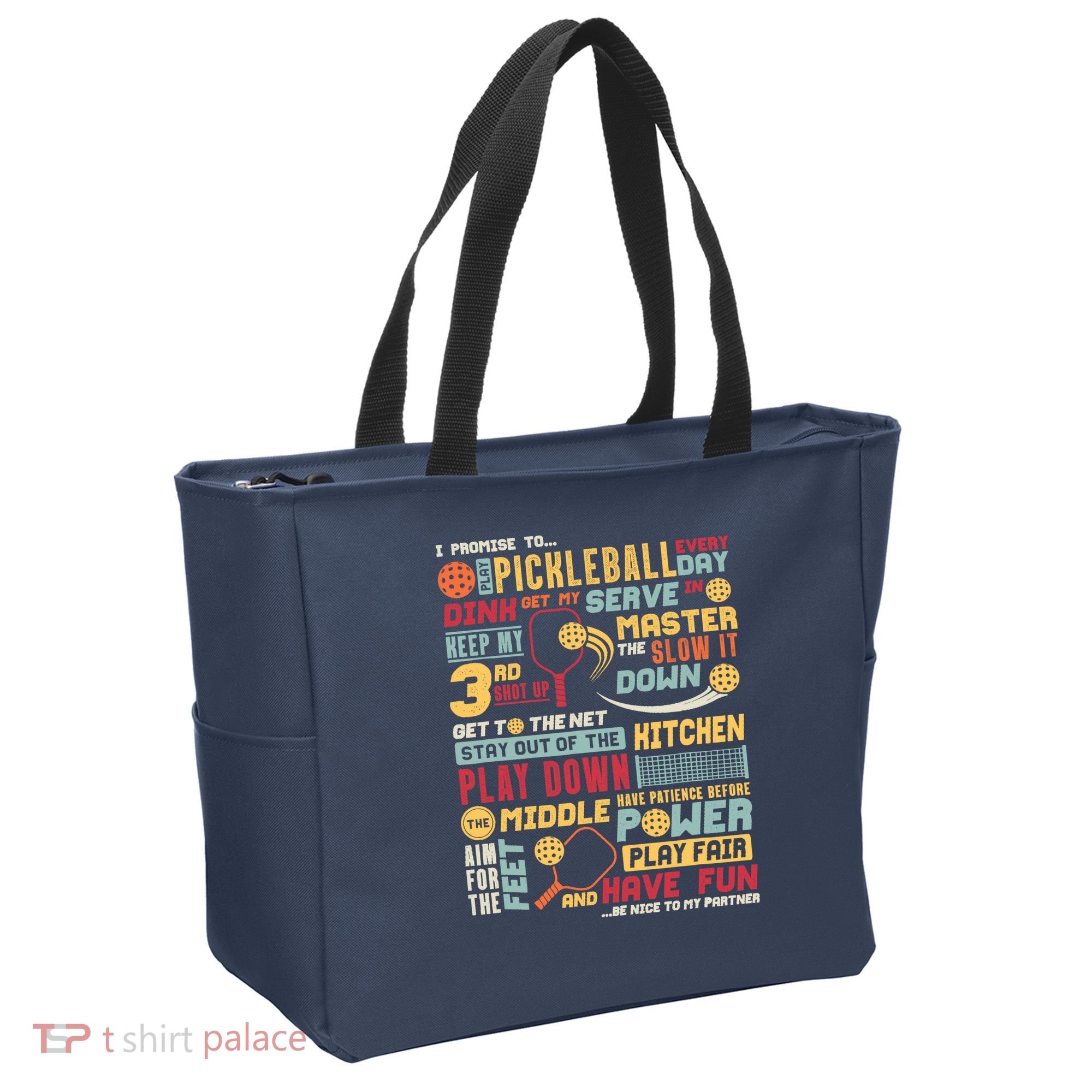 Funny Pickleball Pledge Pickleball Player Coach Tote Bag