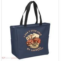 Funny Poker Player Card Game I Don't Even Fold My Laundry Tote Bag thumb 2