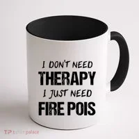 Fire Poi Poi Fire Dancer Juggling Coffee Mug thumb 1