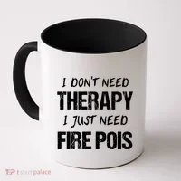 Fire Poi Poi Fire Dancer Juggling Coffee Mug thumb 0