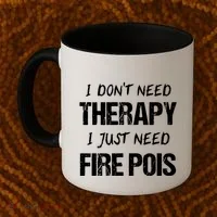 Fire Poi Poi Fire Dancer Juggling Coffee Mug thumb 2