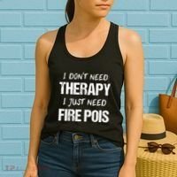Fire Poi Poi Fire Dancer Juggling Women's Tank Top thumb 2