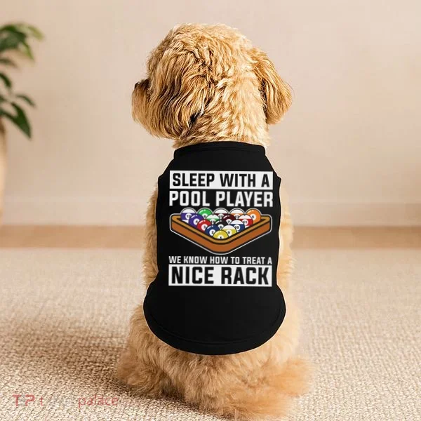 Funny Pool Player Billard 8 Ball Doggie Tank