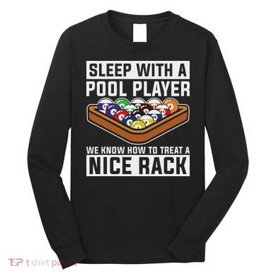 Funny Pool Player Billard 8 Ball Long Sleeve Shirt