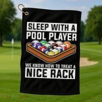 Funny Pool Player Billard 8 Ball Golf Towel thumb 1