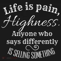 Funny Princess Quote Life Is Pain Highness Bride Ornament thumb 1