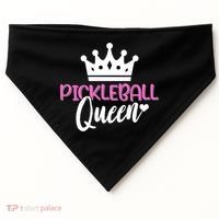 Funny Pickleball Queen Graphic Pickleball Player Gift USA-Made Doggie Bandana thumb 0