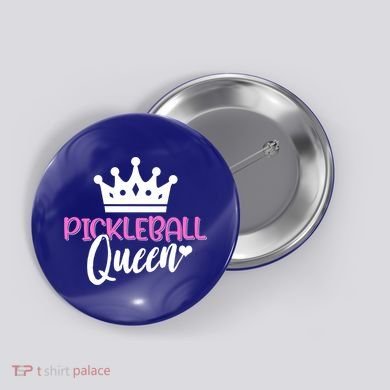 Funny Pickleball Queen Graphic Pickleball Player Gift Button