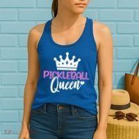 Funny Pickleball Queen Graphic Pickleball Player Gift Women's Tank Top thumb 2
