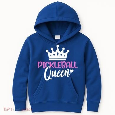 Funny Pickleball Queen Graphic Pickleball Player Gift Kids Hoodie
