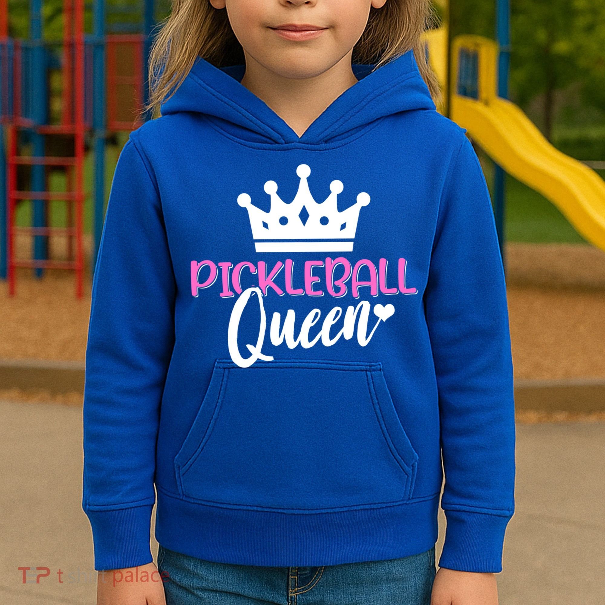 Funny Pickleball Queen Graphic Pickleball Player Gift Kids Hoodie